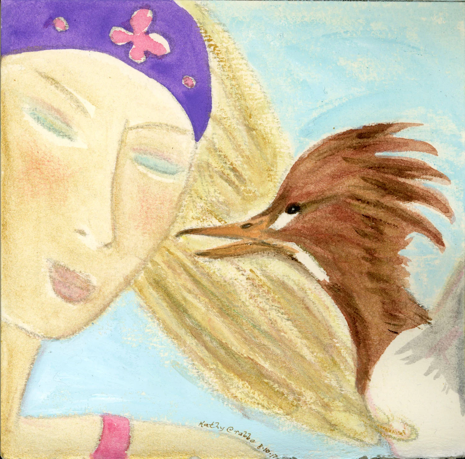 Merganser Magic k: Sun tanned and glorious she called the lake to her. Wiith Merganser as her familiar she could savour this game, this life, this moment of magick.