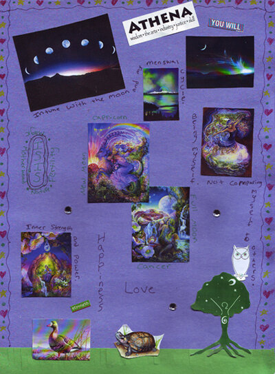  Full Moon in Cancer Collage created by the Divine Ms. Annalee as part of the Awaken Your Divine Feminine Soul eClass. 