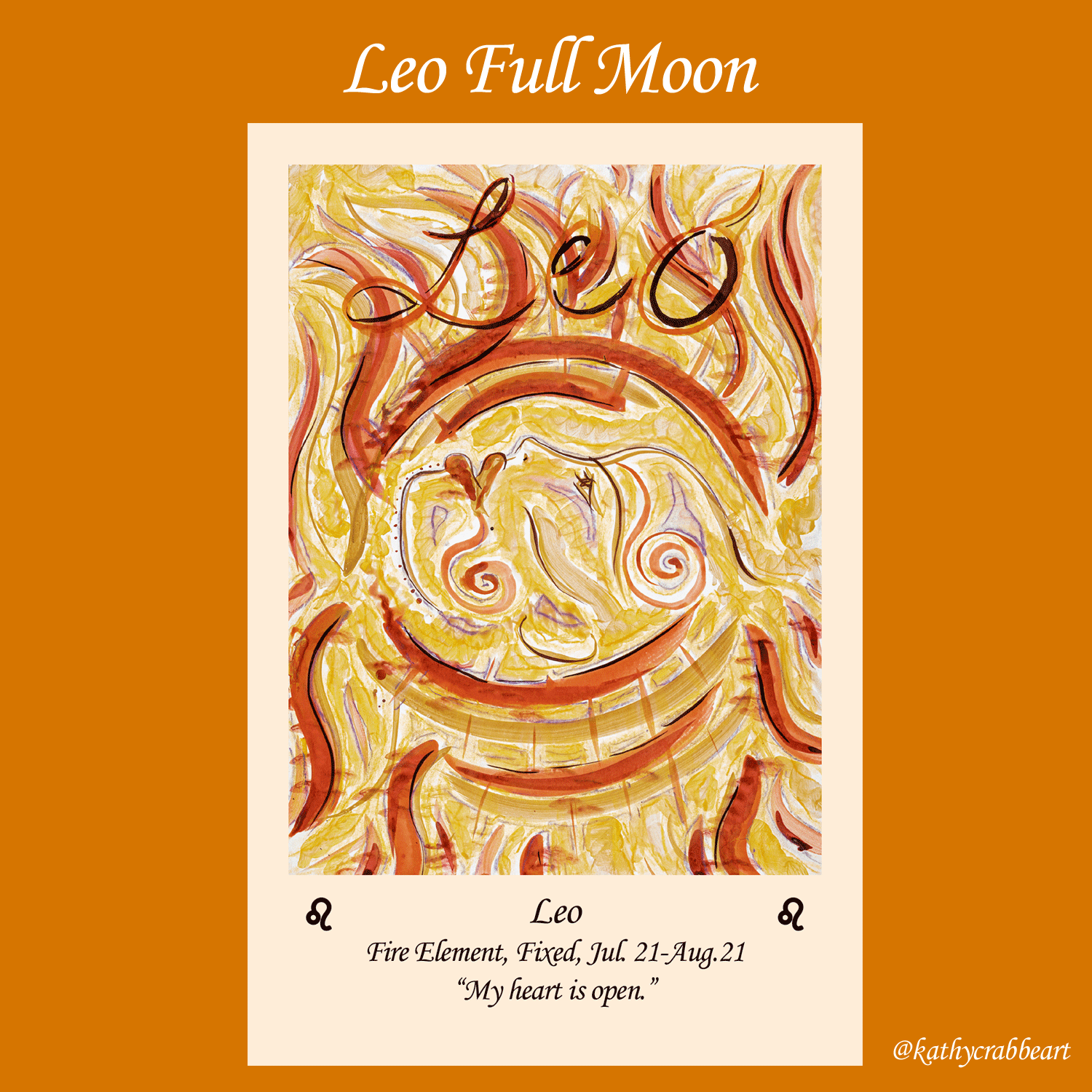 Leo Full Moon: Open Your Heart and Your Chutzpah — Kathy Crabbe