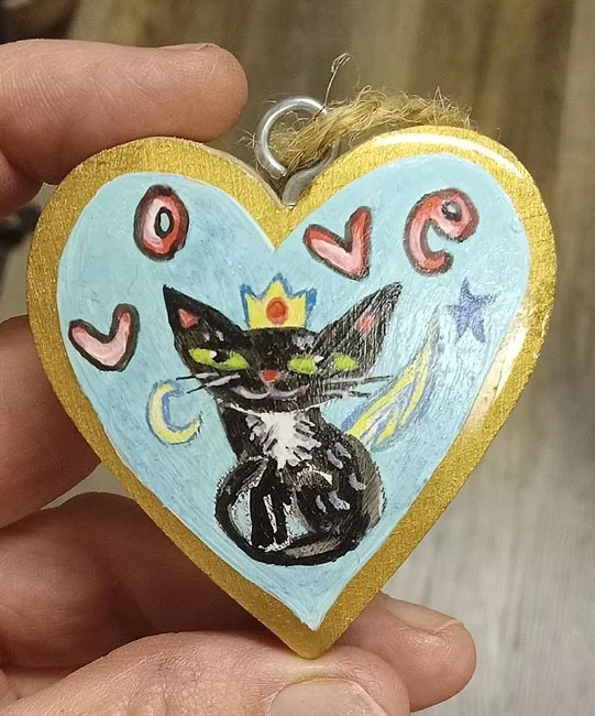 Heart Cat by Kathy Crabbe