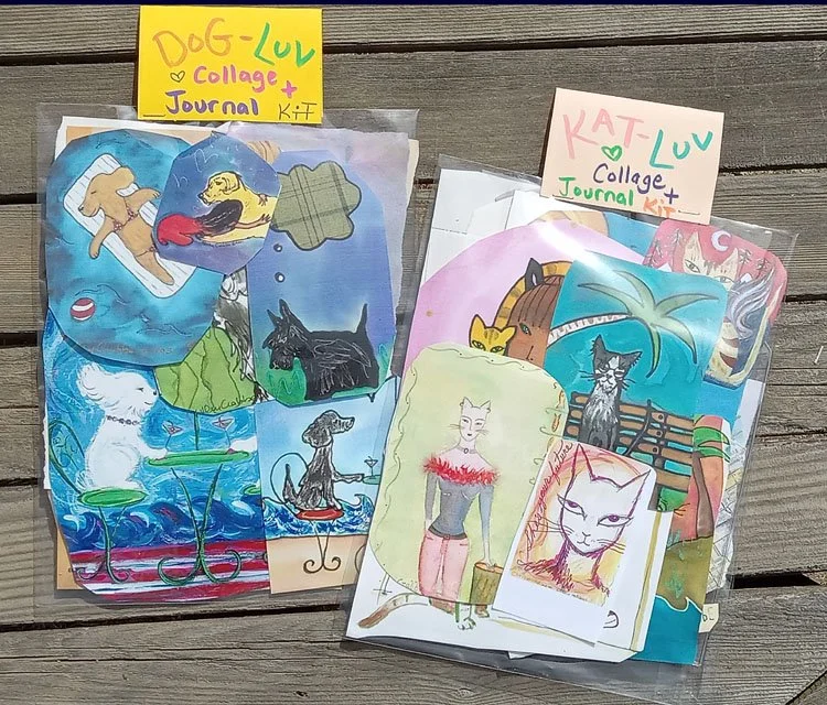 Cat & Dog Collage Kits by Kathy Crabbe