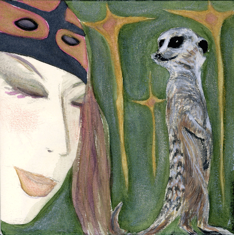 Meercat by Kathy Crabbe (Elfin Ally Oracle Deck)