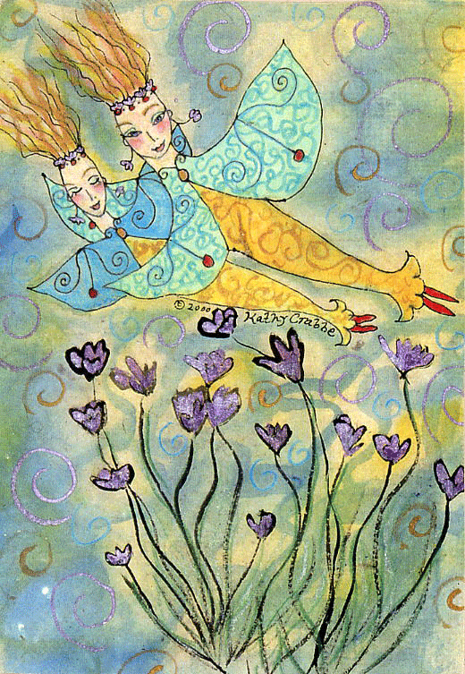 Wild-Hyacinth Fairy by Kathy Crabbe (Fairy Herbal Deck