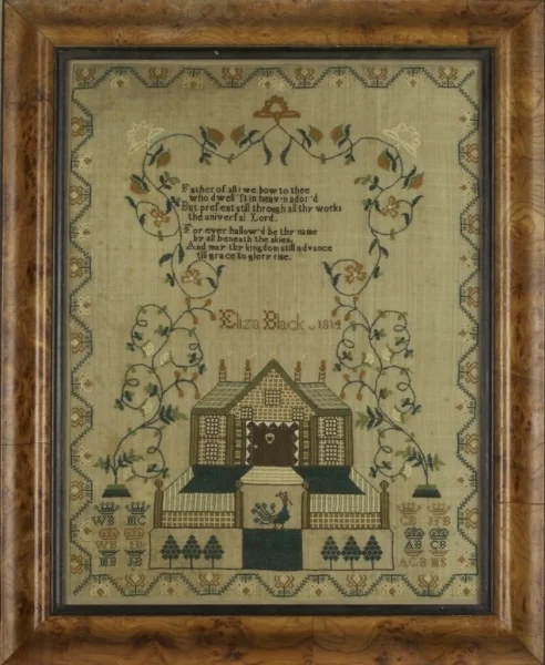 Eliza Black, 1814, Inveravon, Banffshire (now Morayshire). http://www.antiquesamplers.org/items/show/728
