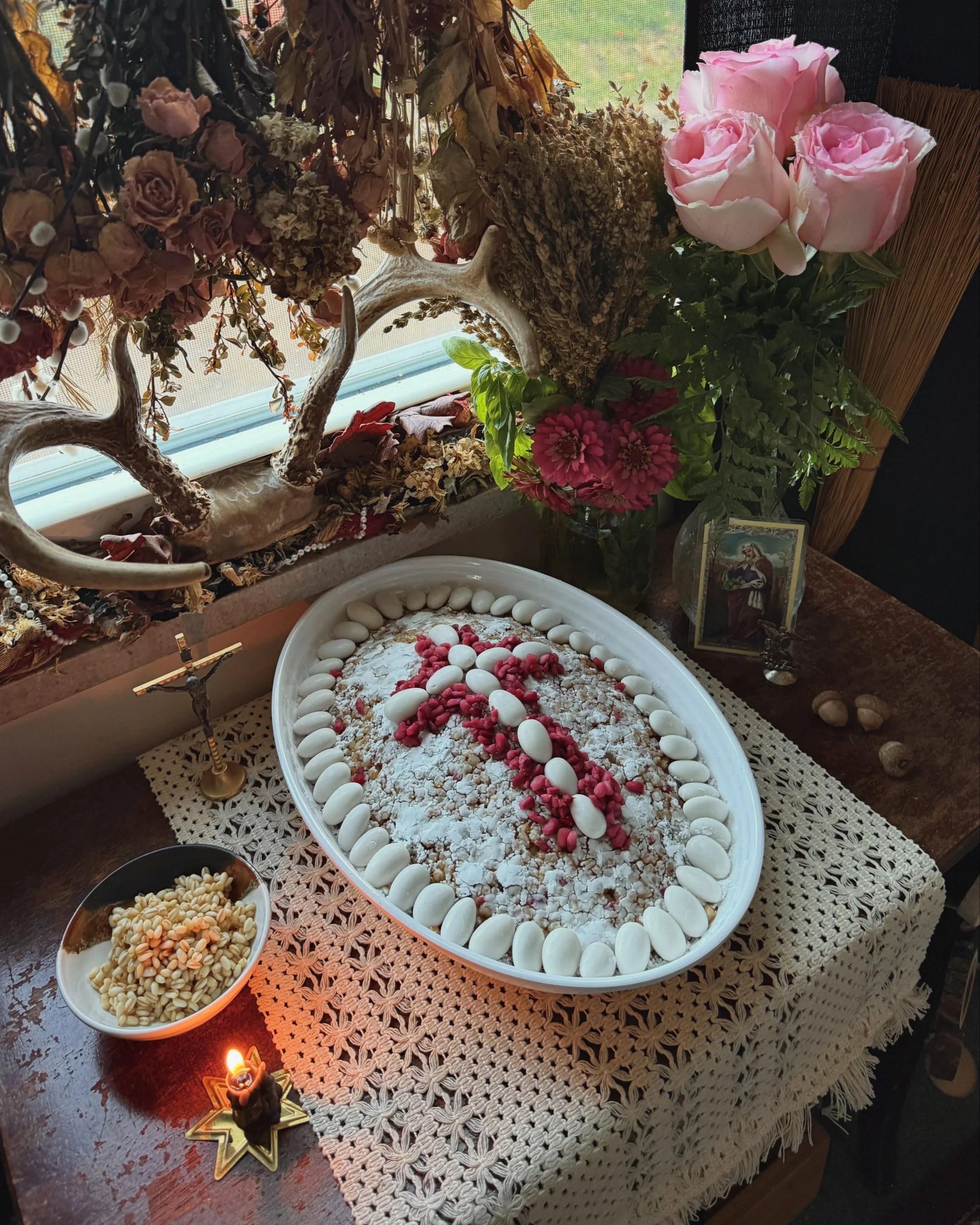 I made koliva yesterday, a symbolic dish served at funerals and an ancient tradition for remembering the dead. It was prepared for the memorial service for my husband&rsquo;s grandmother, who passed away last week.

Koliva is a centuries-old custom i