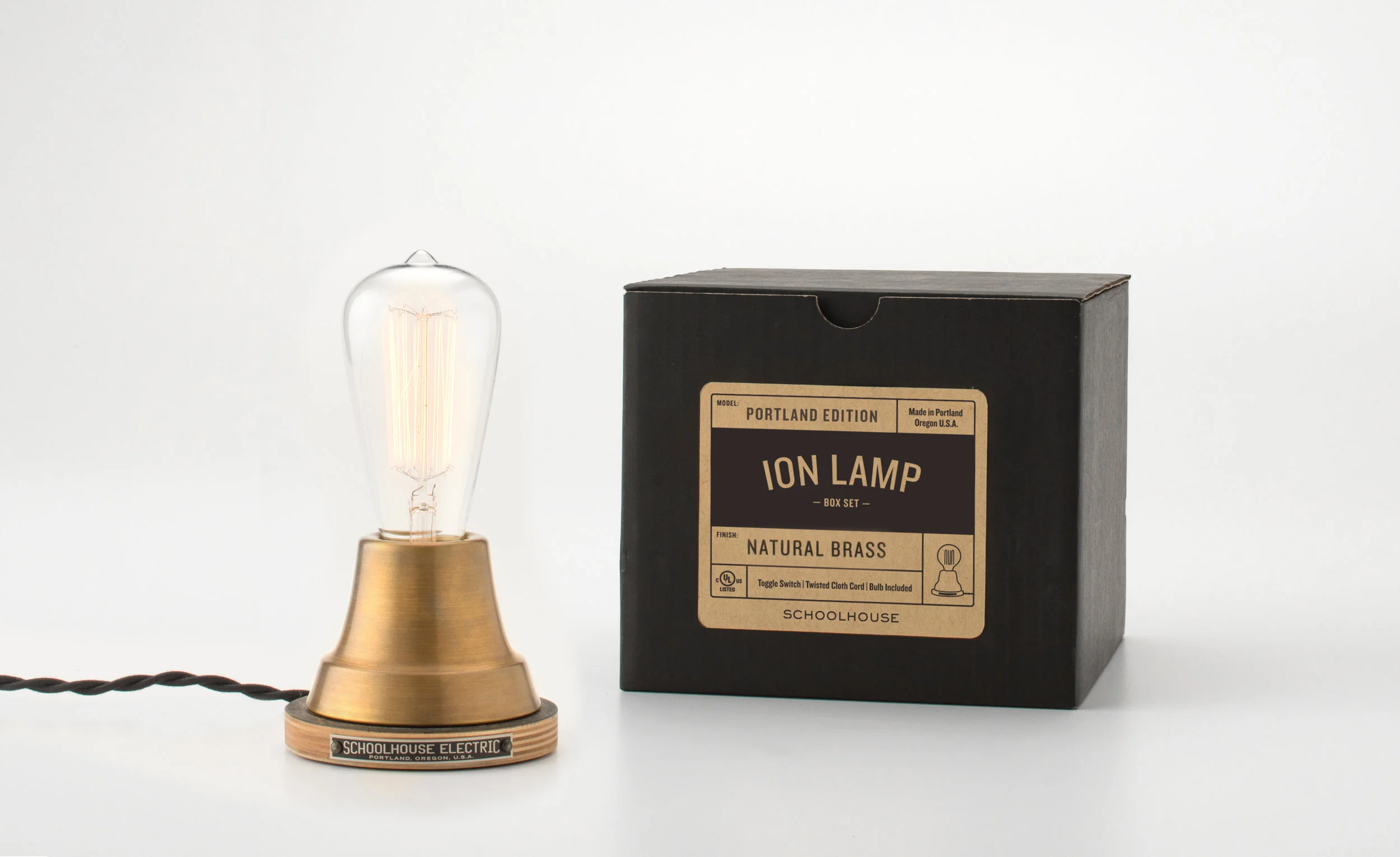 Schoolhouse Electric makes lighting and lifestyle products in their Portland, Oregon factory, as well as sourcing American-made quality products to sell alongside. I created branded packaging for a variety of Schoolhouse products, the goal being to enhance the customer experience, represent the craftsmanship and character of the product and fit within the Schoolhouse brand. I also created other printed collateral to communicate the brand message and contribute to the Schoolhouse experience.