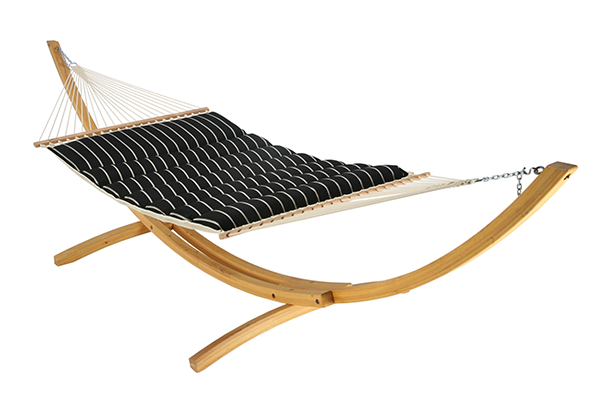 Hatteras Hammock and Stand Masterpieces of comfort, our wide selection of hammocks are backyard relaxation elevated to the realm of art. Both DuraCord and Sunbrella are not only resistant to rot, mold, mildew and staining, but also are exceptionally colorfast, with a softness that’ll make you think of cotton. Give him the relaxing hammock he deserves.