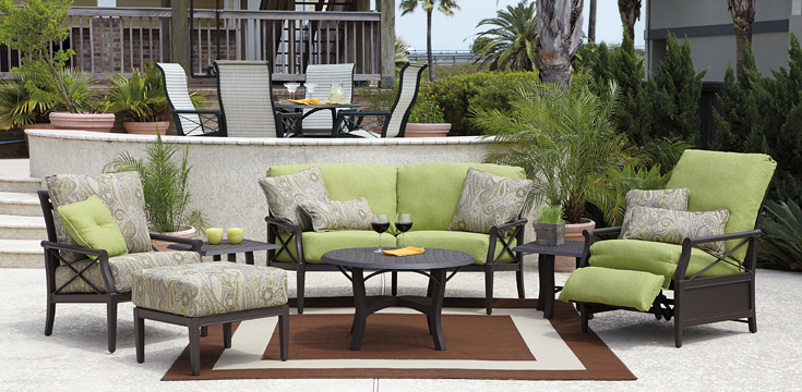 Woodard Terrace Wrought Iron 6 Piece Patio Furniture Set 