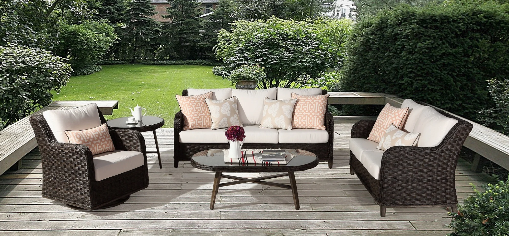Cape Cod Caramel Collection Outdoor Patio Furniture Fleet Plummer