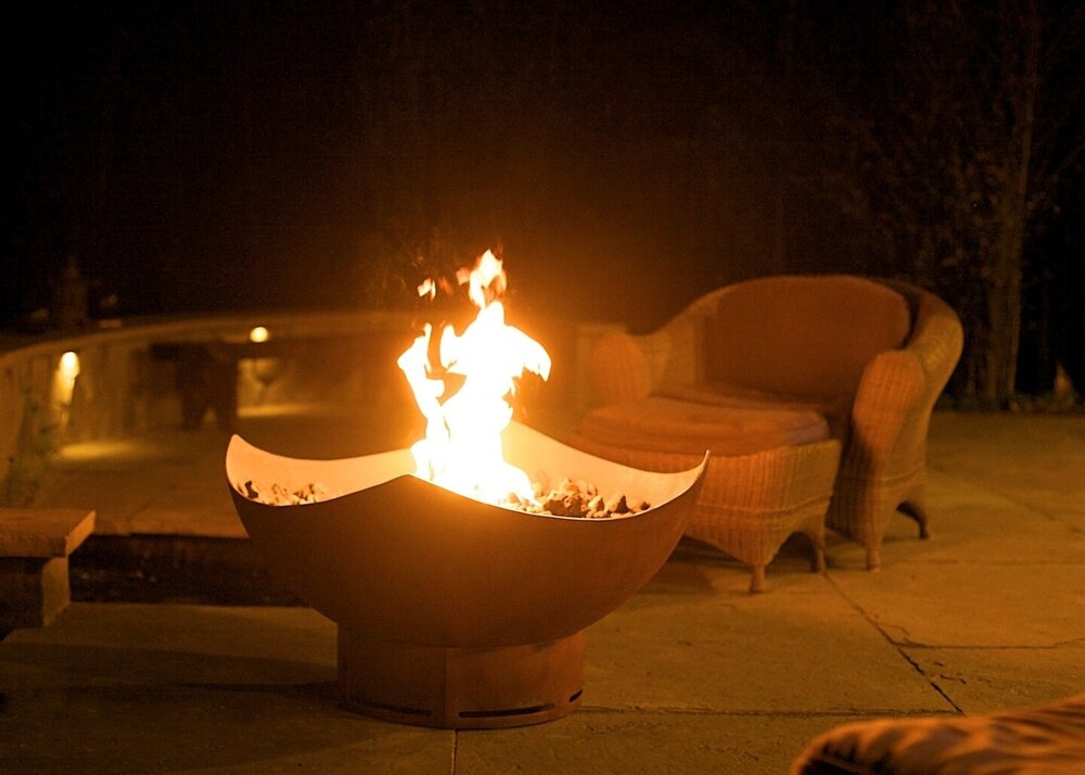 Gas And Wood Burning Fire Pits, Custom Outdoor Wood Burning Fire Pits