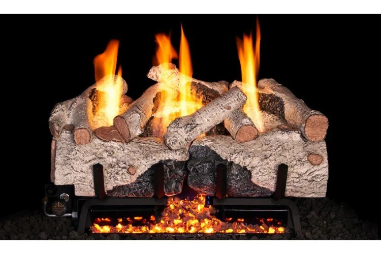 White Birch Vented Gas Logs — Fleet-Plummer
