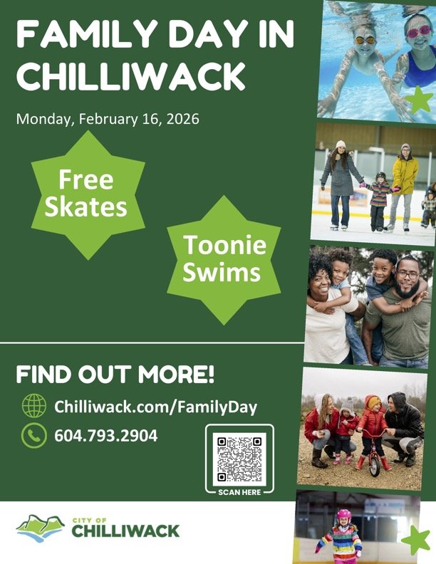 Family Day Skate 2026 - City of Chilliwack (Monday)