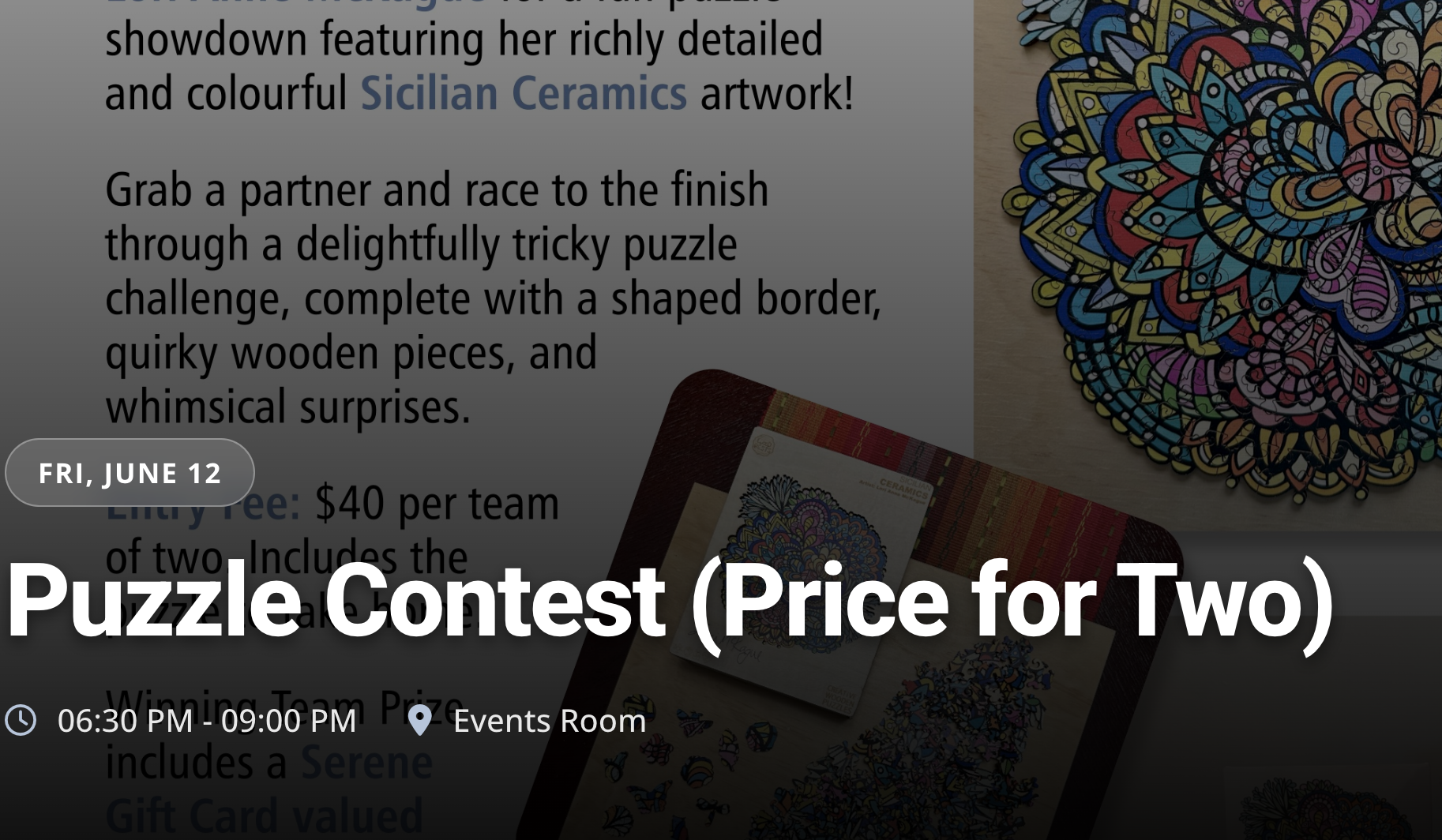 Puzzle Contest - Serene Stay & Play Cafe