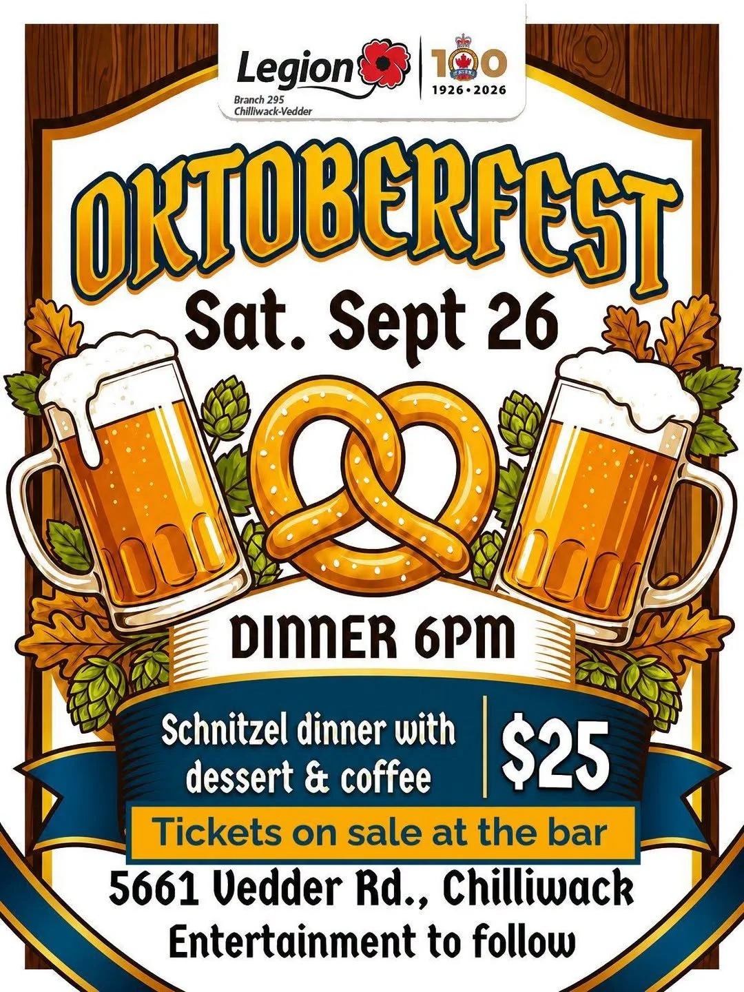 Oktoberfest 2026 Royal Canadian Legion Branch 295