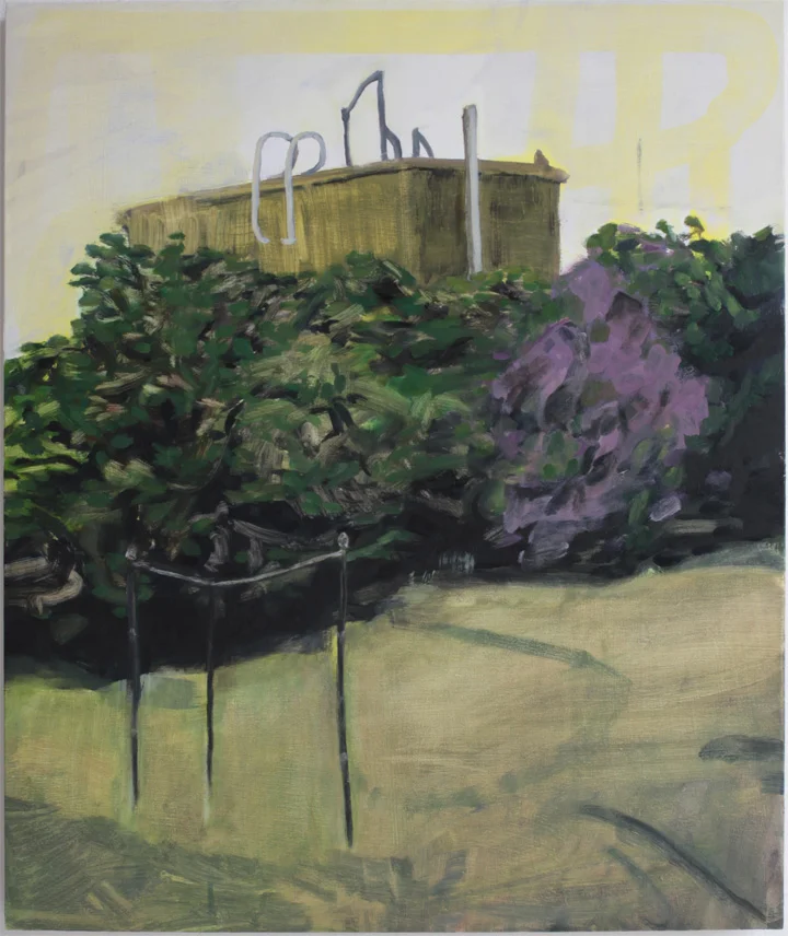 Hot tub , 2015, oil on panel, 20 x 24 inches