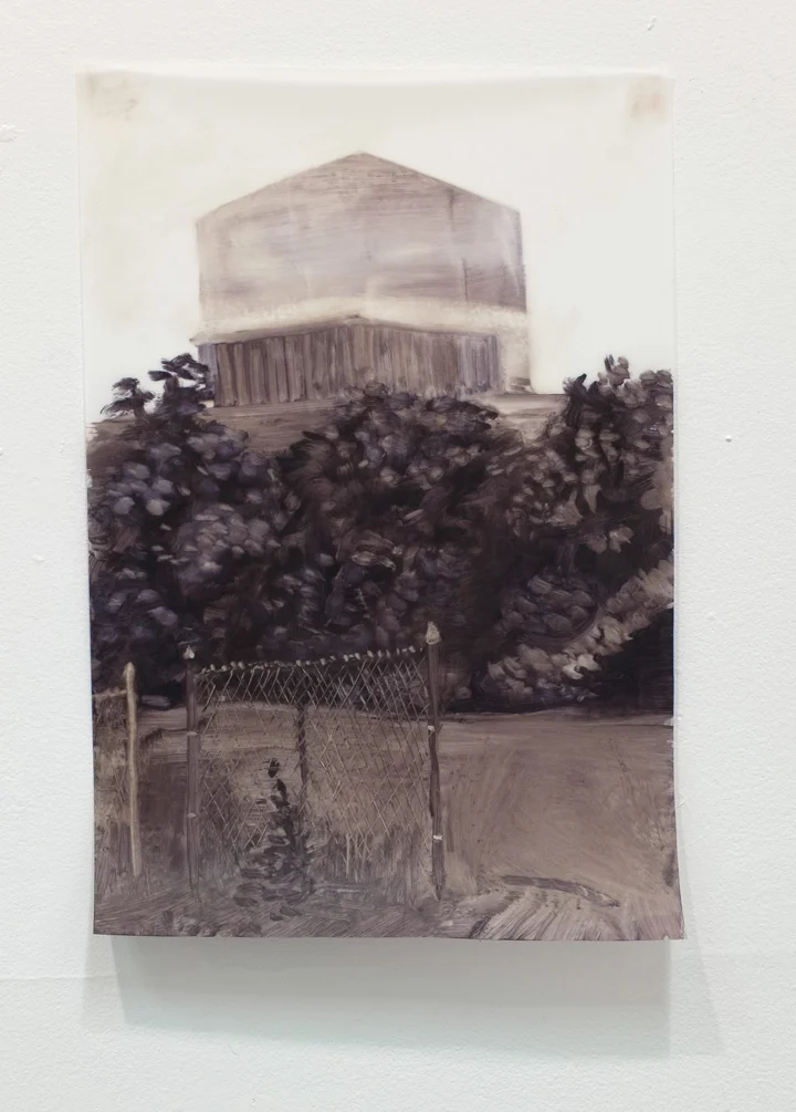 South Shore , 2015,oil on mylar, 14 x 17.5 inches