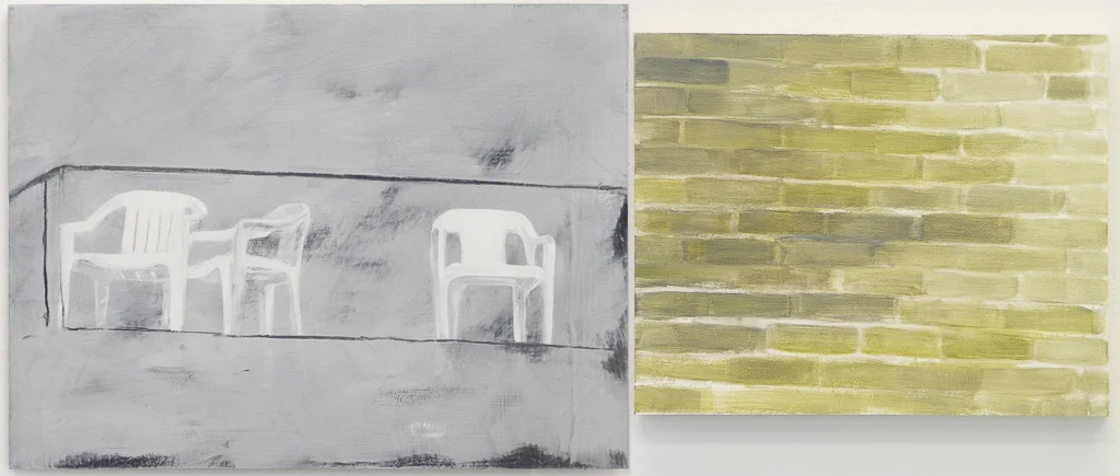 Balcony , 2013, oil on panel, 12 x 16 and 8 x 10 inches
