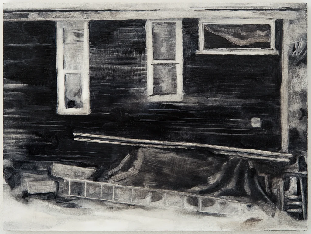 Backyard , 2013, Oil on panel, 12 x 16 inches