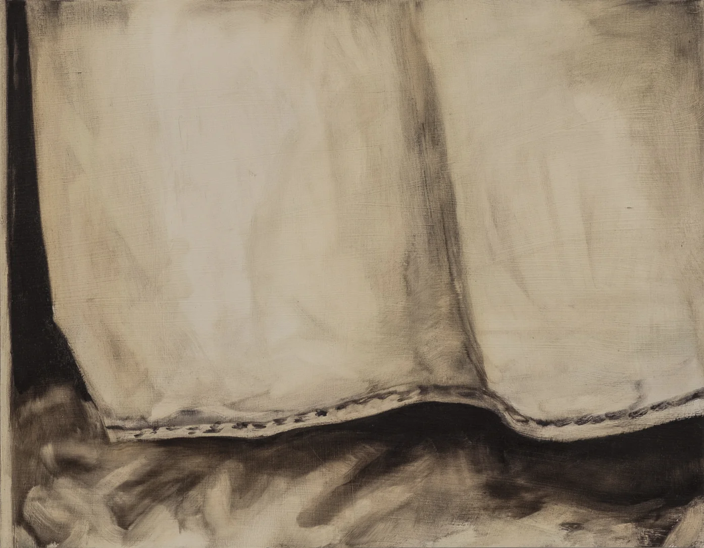 Curtain , 2017, Oil on paper, 16 x 20 inches