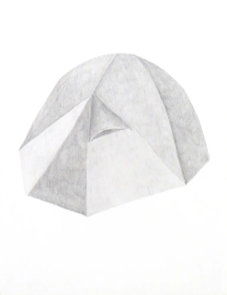 Tent (3), 2018, graphite on paper, 9 x 12 inches