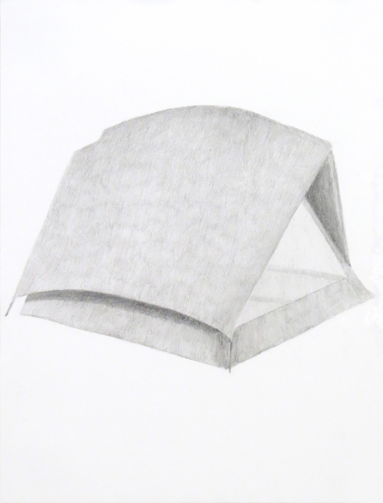  Tent (1), 2018, graphite on paper, 9 x 12 inches 