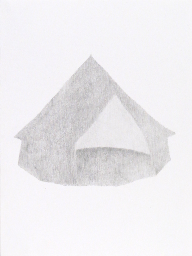  Tent (7) , 2018, graphite on paper, 9 x 12 inches 