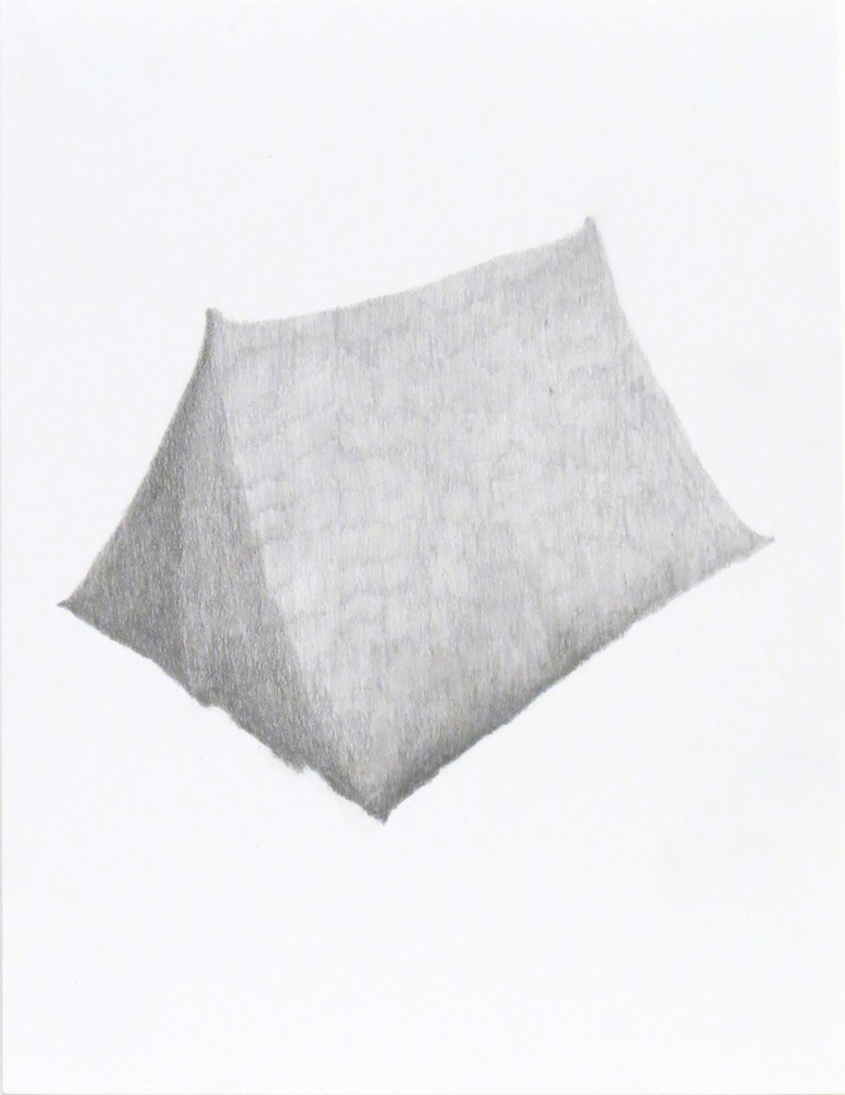  Tent (4), 2018, graphite on paper, 9 x 12 inches 