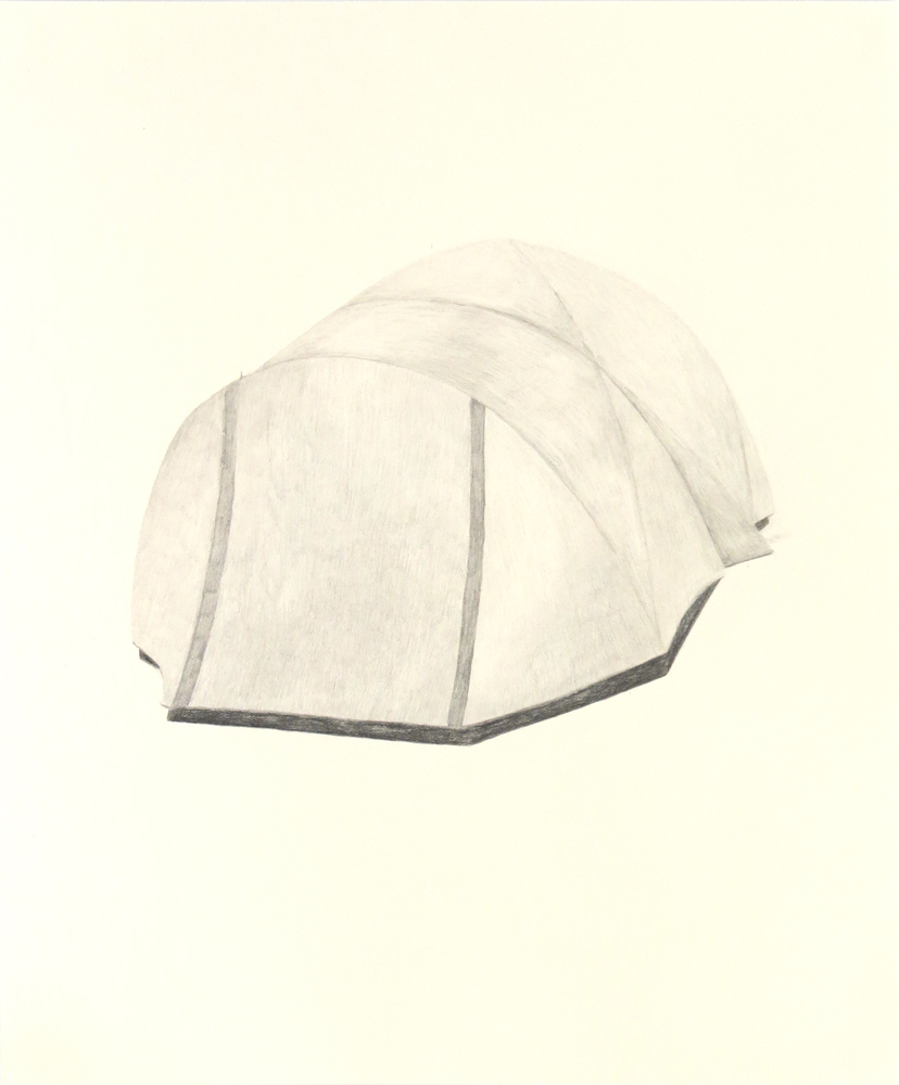   Tent (8) , 2018, graphite on cream paper, 14 x 17 inches 