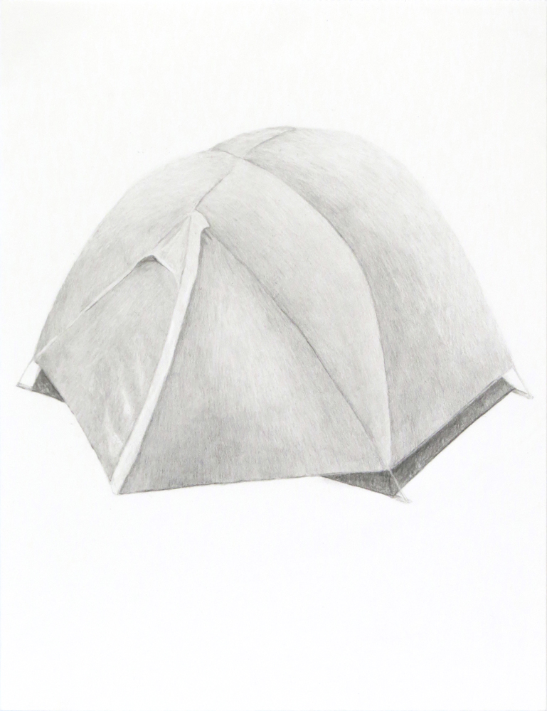   Tent (2) , 2018, graphite on paper, 9 x 12 inches 