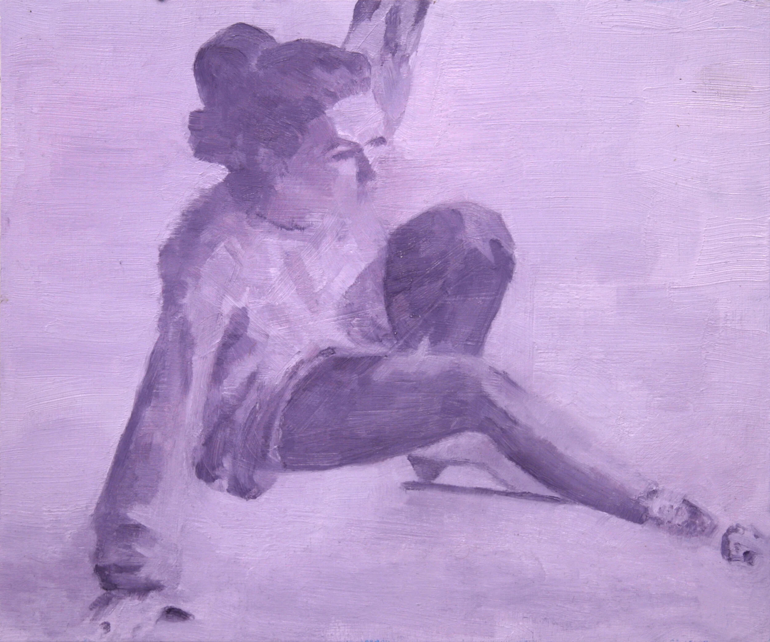 Two-culture run (2), 2019, Oil on wood, 10 1/4 x 12 inches
