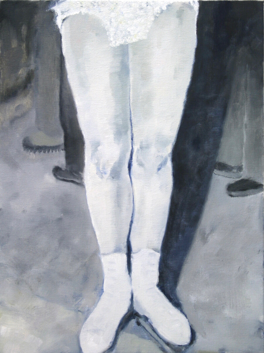 Leg painting , oil on canvas, 12 x 16 inches