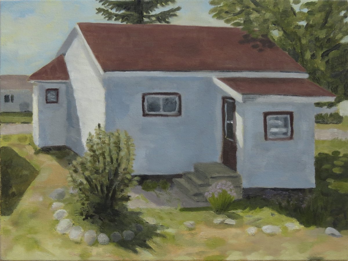   One of the Only Houses in this Country that I Can Afford , 2021, Oil on canvas, 12 x 16 inches 