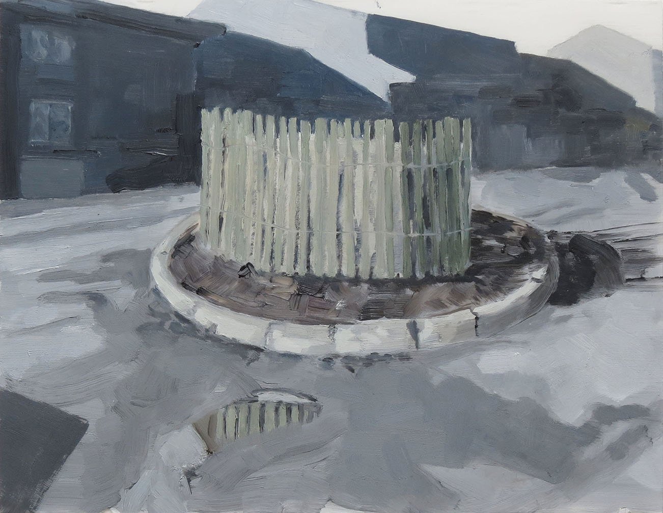  Roundabout, 2020, oil on plexiglas, 12 x 16 inches 