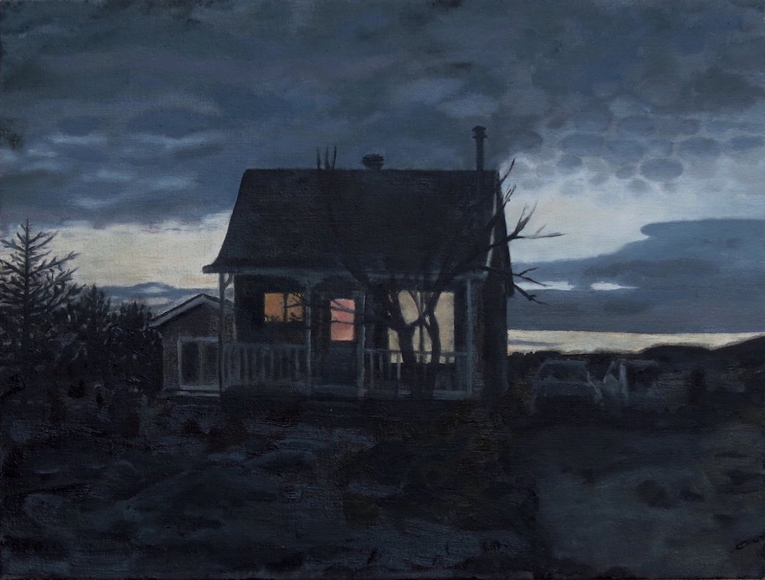   Reappearing House , Oil on canvas, 12 x 16 inches, 2023 