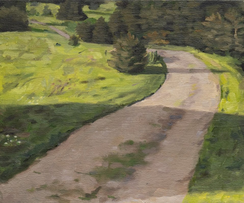   Road , 2024, Oil on canvas, 10 x 12 inches 