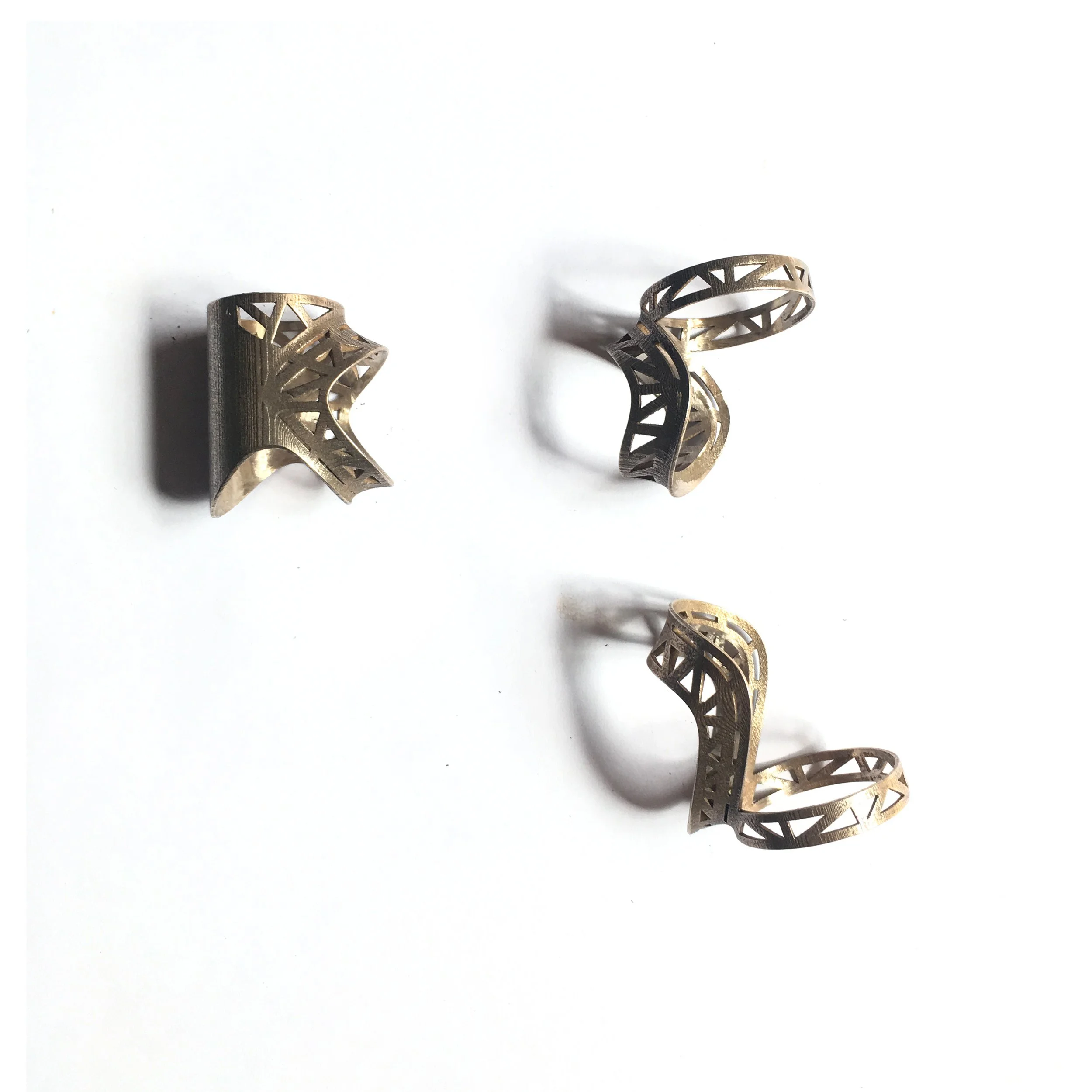  3D printed custom designed lugs, stainless steel, printed by Shapeways in NYC. 