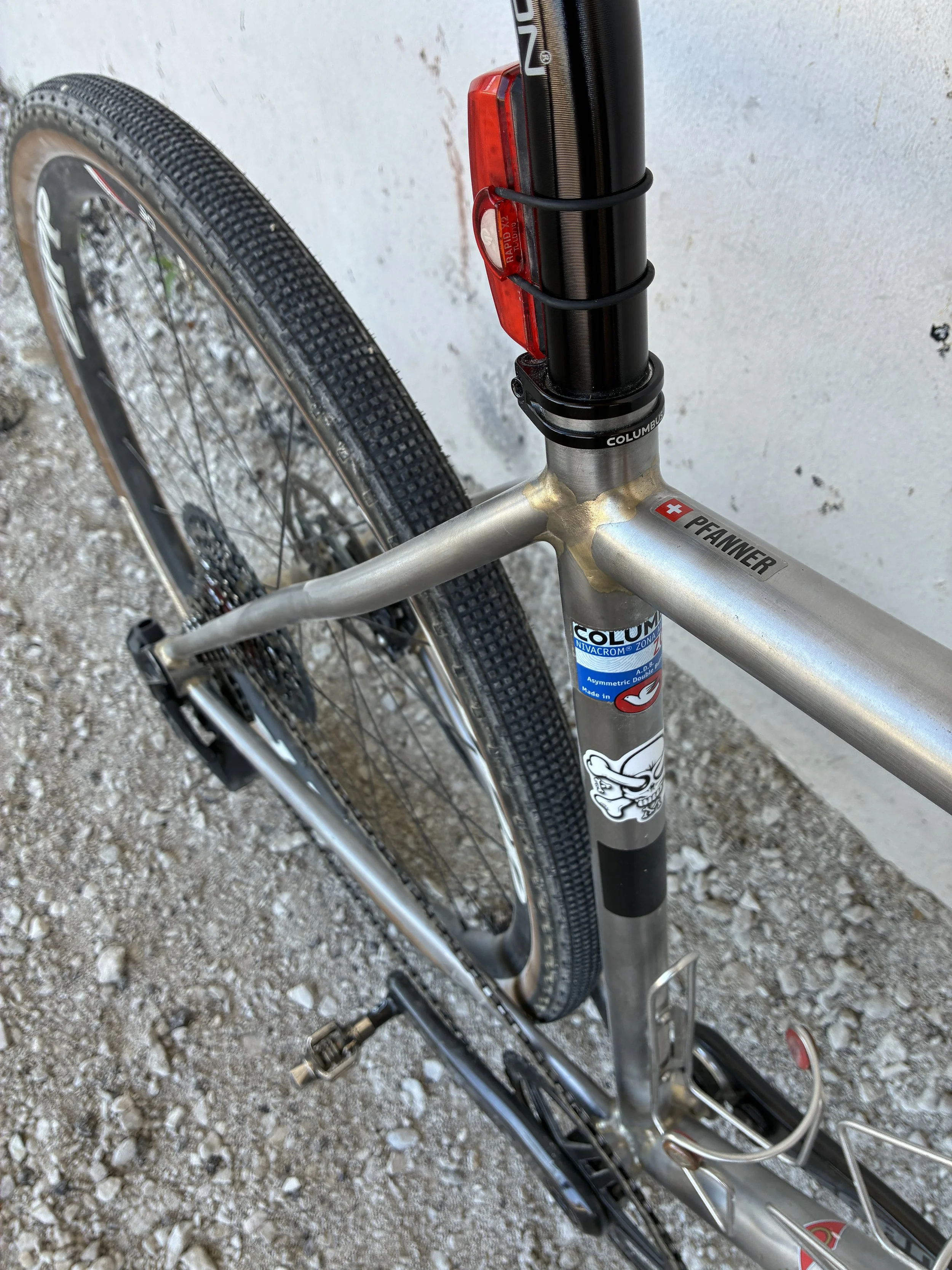  Fillet brazed construction, by Peter. This was my first collaborative build, guiding a student through the frame building process.  Steel tubing, Columbus ZONA  Used components, mix of SRAM Red, Force, and Rival. ENVE carbon fork. 700c wheels. 