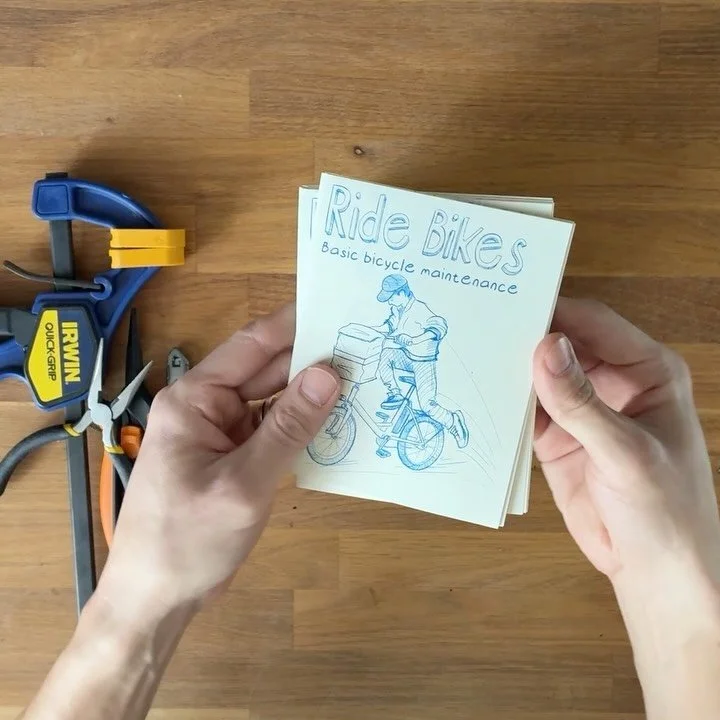 Thank you to all who donated money for the Ride Bikes zine! We&rsquo;ve raised $111
$61 in cash from the @bikewinterartshow 
$50 in digital transfers from dm requests,
and additional direct donations made by recipients.
$111 was donate to @icirr_il 
