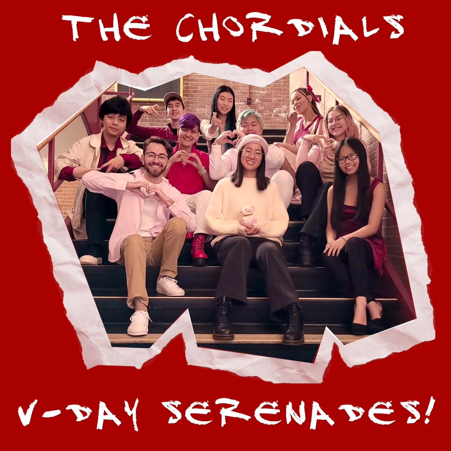 💌 It's that time of year! 💌 For the first time in years, The Chordials are bringing back V-Day Serenades! Hire us for all your lovey-dovey Valentine's Day needs (except poorly timed breakups) any day from the 7th to the 14th using the link in our b