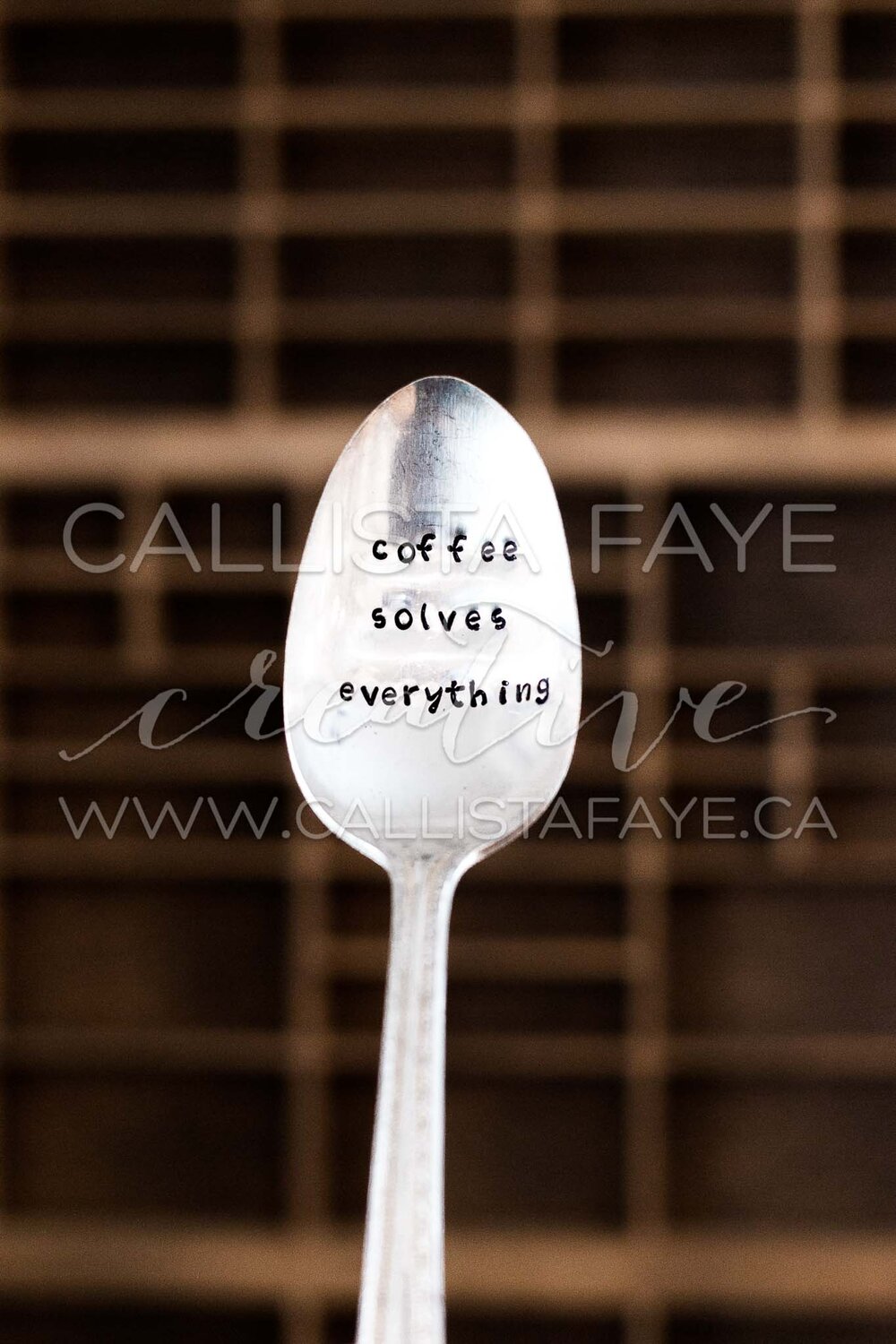 Hand Stamped Vintage Spoon for Coffee Lovers Decaf Is For Sissies