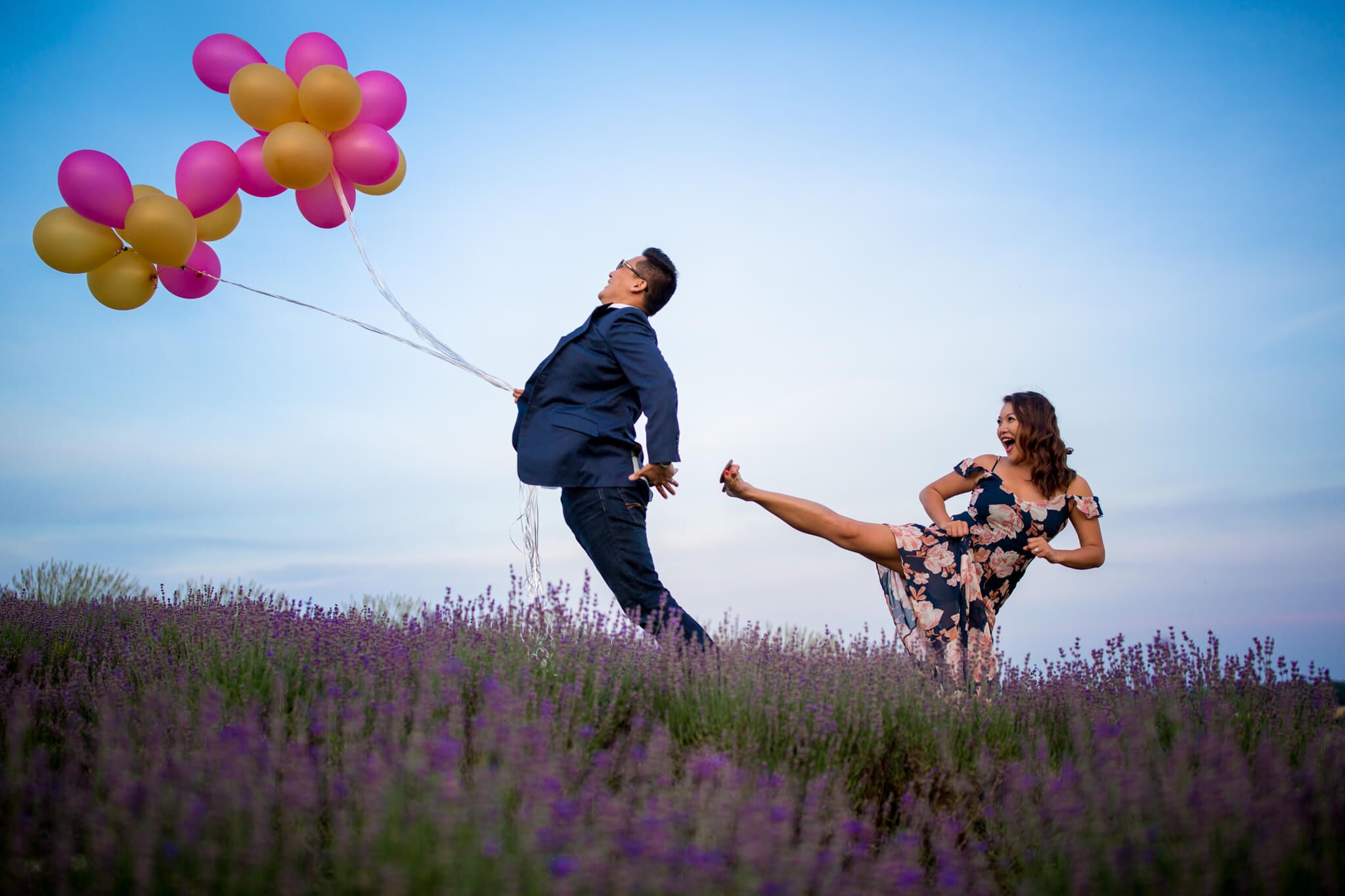 Jennie Steve Engagement Springfield Manor Winery Distillery Brewery Lavendar Field Grape Vines Thurmond MD-13.jpg