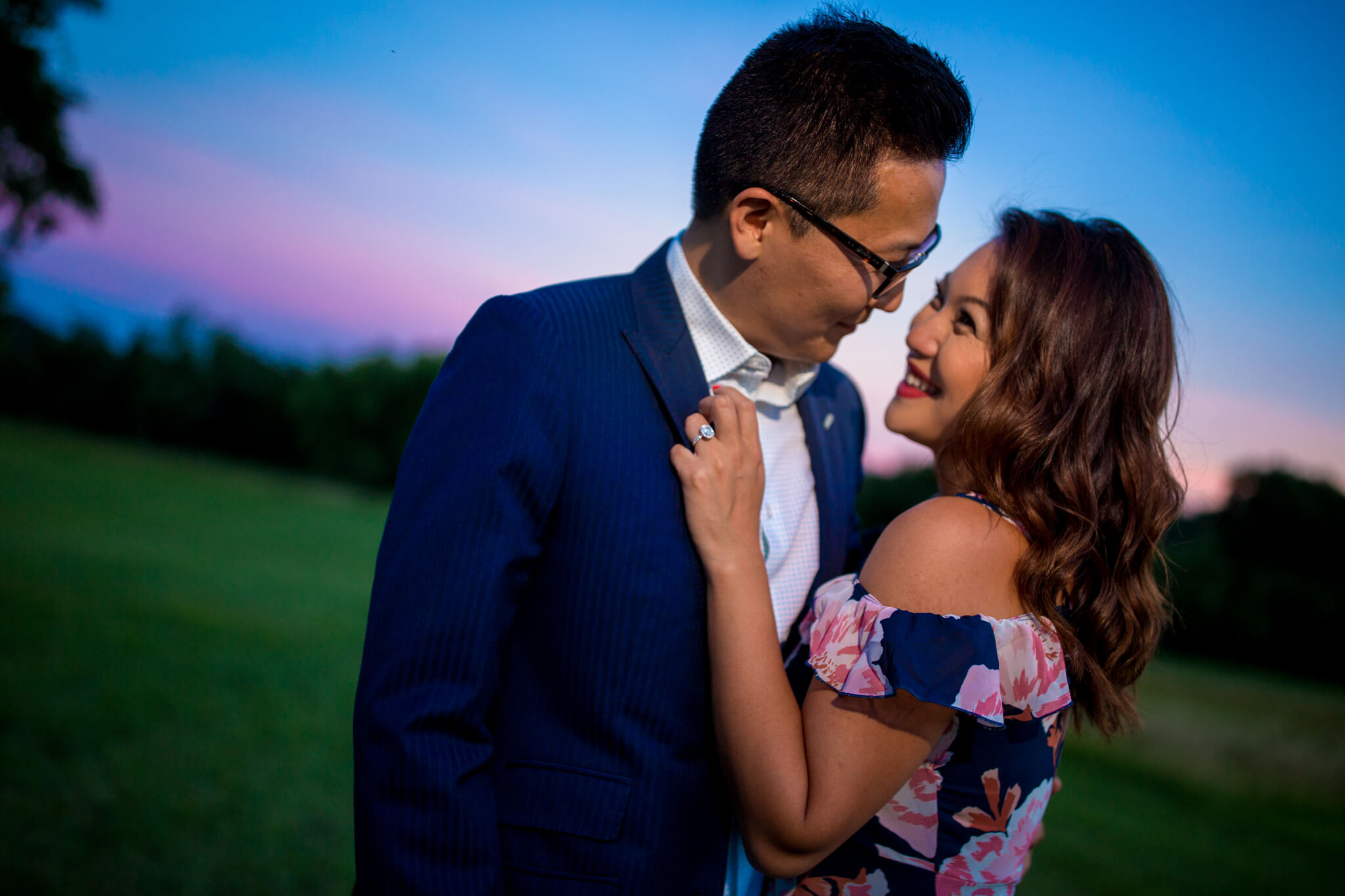 Jennie Steve Engagement Springfield Manor Winery Distillery Brewery Lavendar Field Grape Vines Thurmond MD-14.jpg