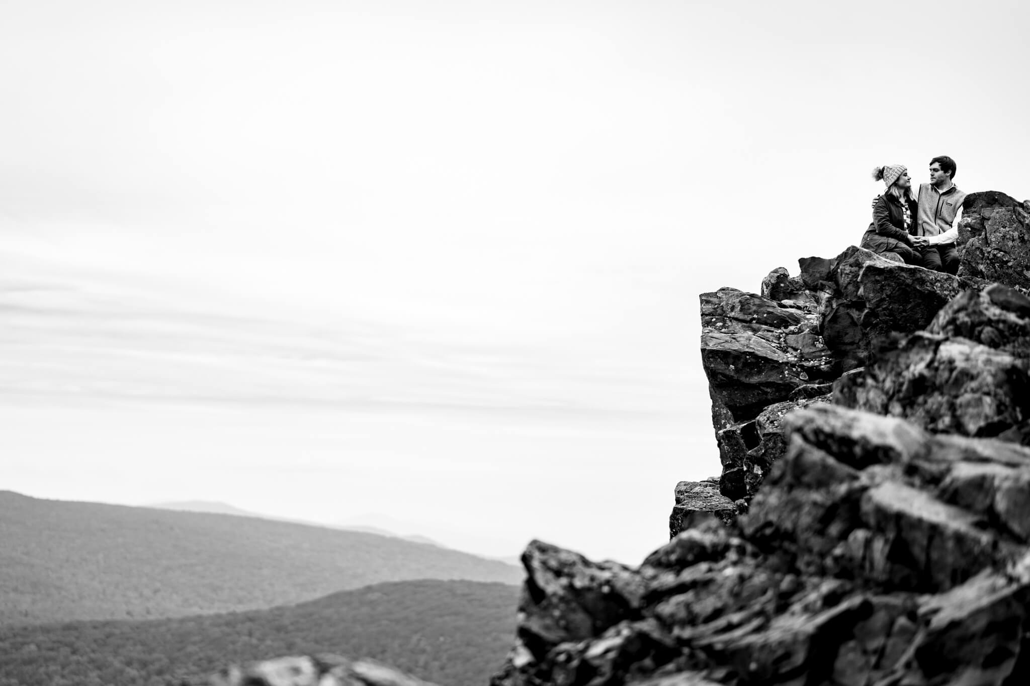 Cecilia Aaron Hawksbill Mountain Shenandoah National Park Dawn Engagement Session Sunrise Blue Ridge Mountains-18.jpg