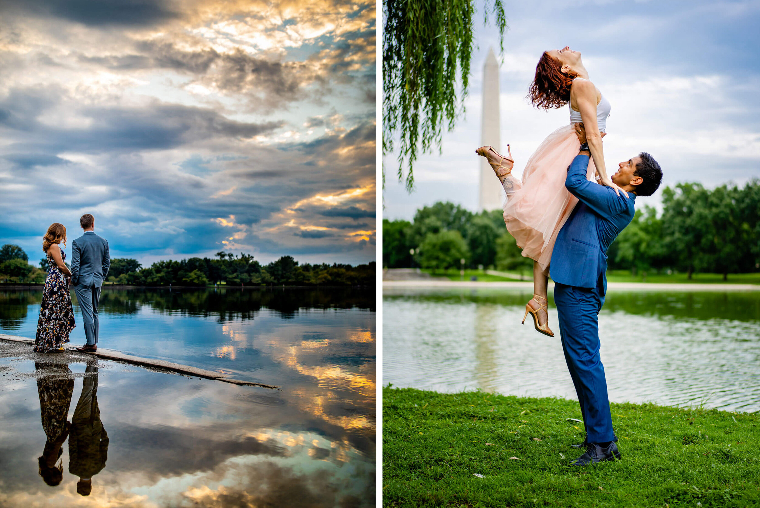 couple-tidal-basin-reflection-washington-dc-constitution-gardens-engagement-session-washington-monument-dc-engaged-photography-by-bee-two-sweet.jpg