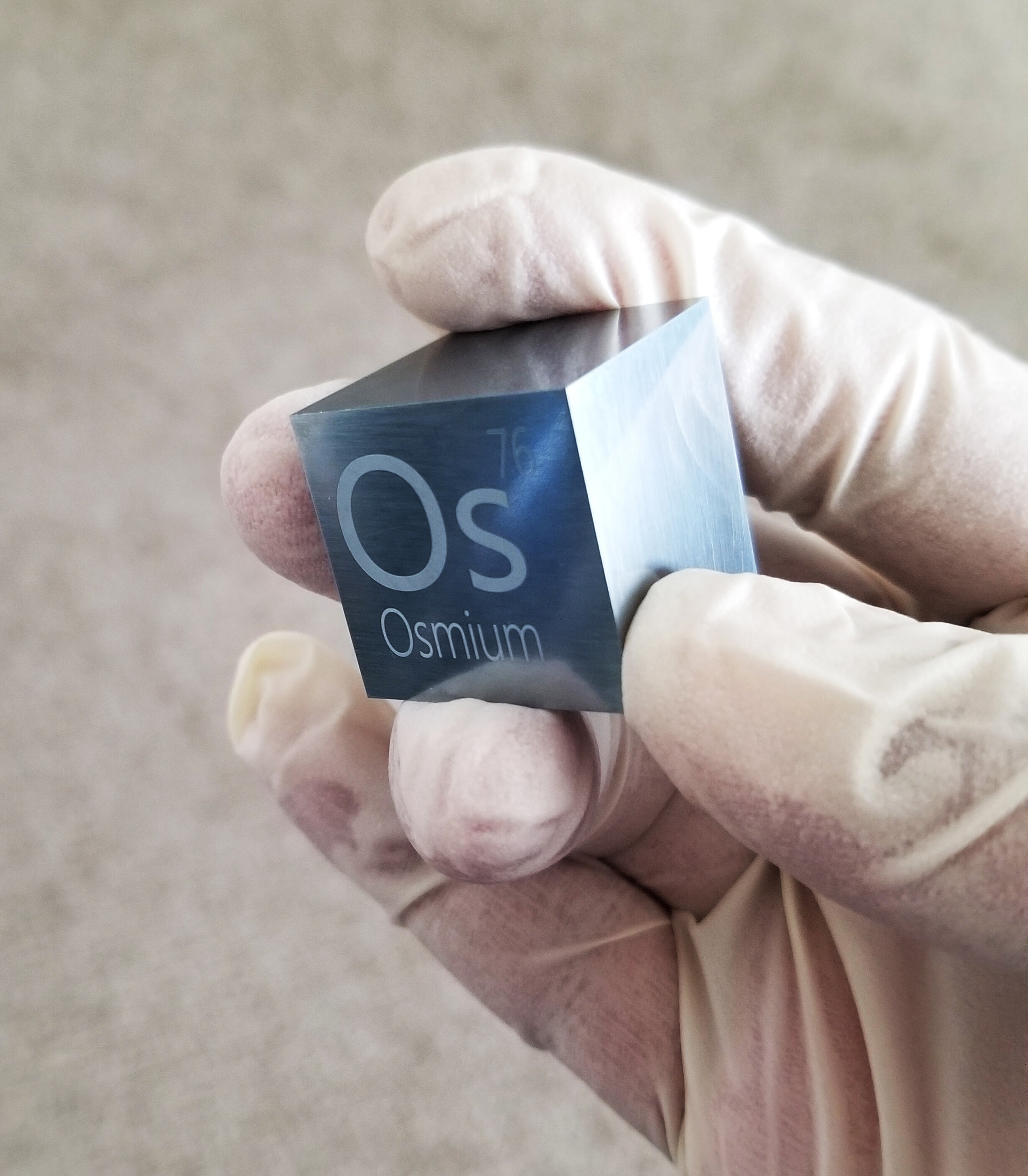 Osmium Metal 10mm Density Cube 99.95% Pure