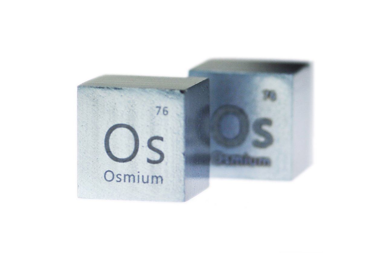Osmium Metal 10mm Density Cube 99.95% Pure