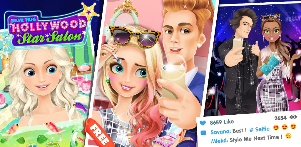 Hollywood Star Selfie Party The Oscar is tonight and you’ve got four celebrities hoping that you’ll help them make a statement on the red carpet! 