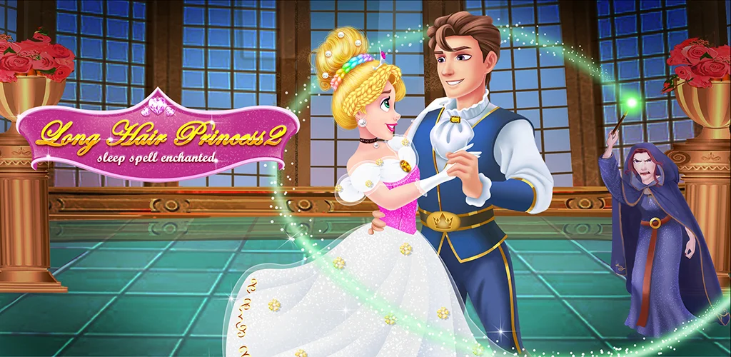 Long Hair Princess2 Dance Prom A stranger broke into the garden, where the evil witch had imprisoned the princess with the magical hair for many years. The princess cut her hair to save her rescuer.