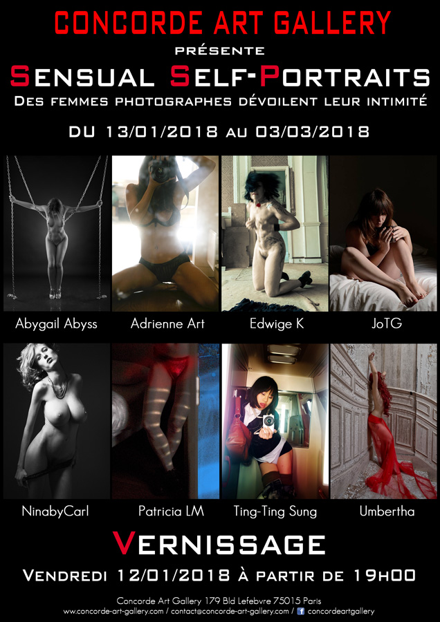 exposition of women's selfportrait with Concorde art Gallery in Paris. 