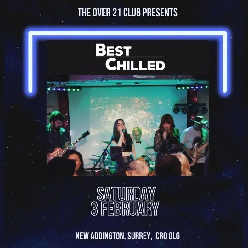 Our next gig is at The Over 21 Club, which is a fantastic members club in New Addington. We are looking forward to shaking off those winter blues and rocking things up on the stage! Music kicks off from around 830pm until late.

Please contact the ve
